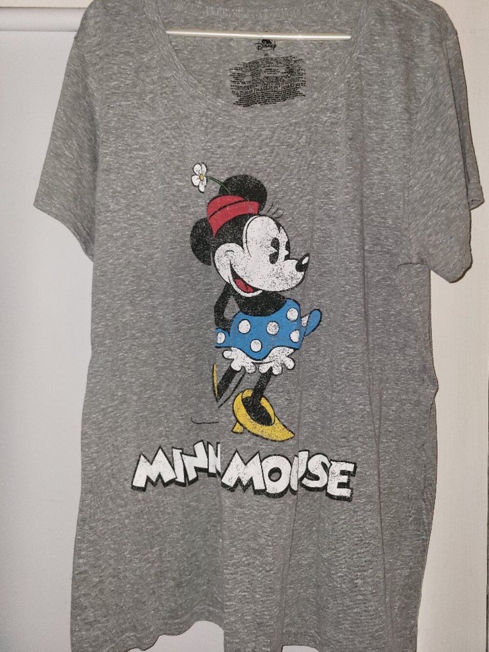 Womens Plus Size Disney Tshirt Minnie Mouse 3xl Gray Great Condition